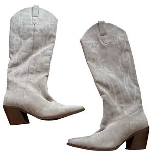 iiimmu Tall Western Cowboy Boots Womens 8.5 Pointed Toe